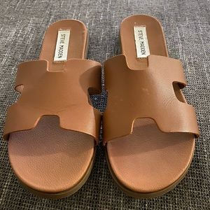 Steven Madden - Greece Cognac Leather Sandals